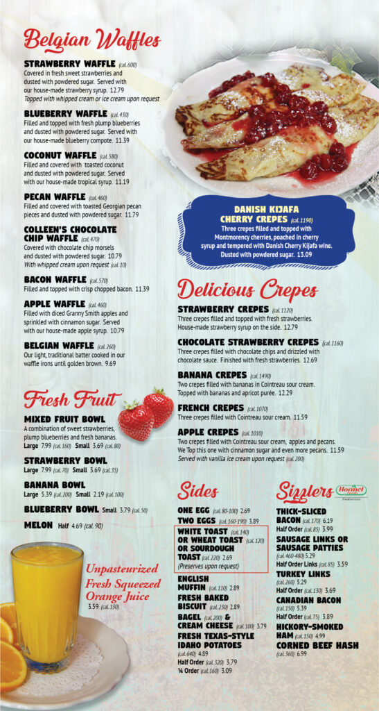 Our Menu – Original Pancake House